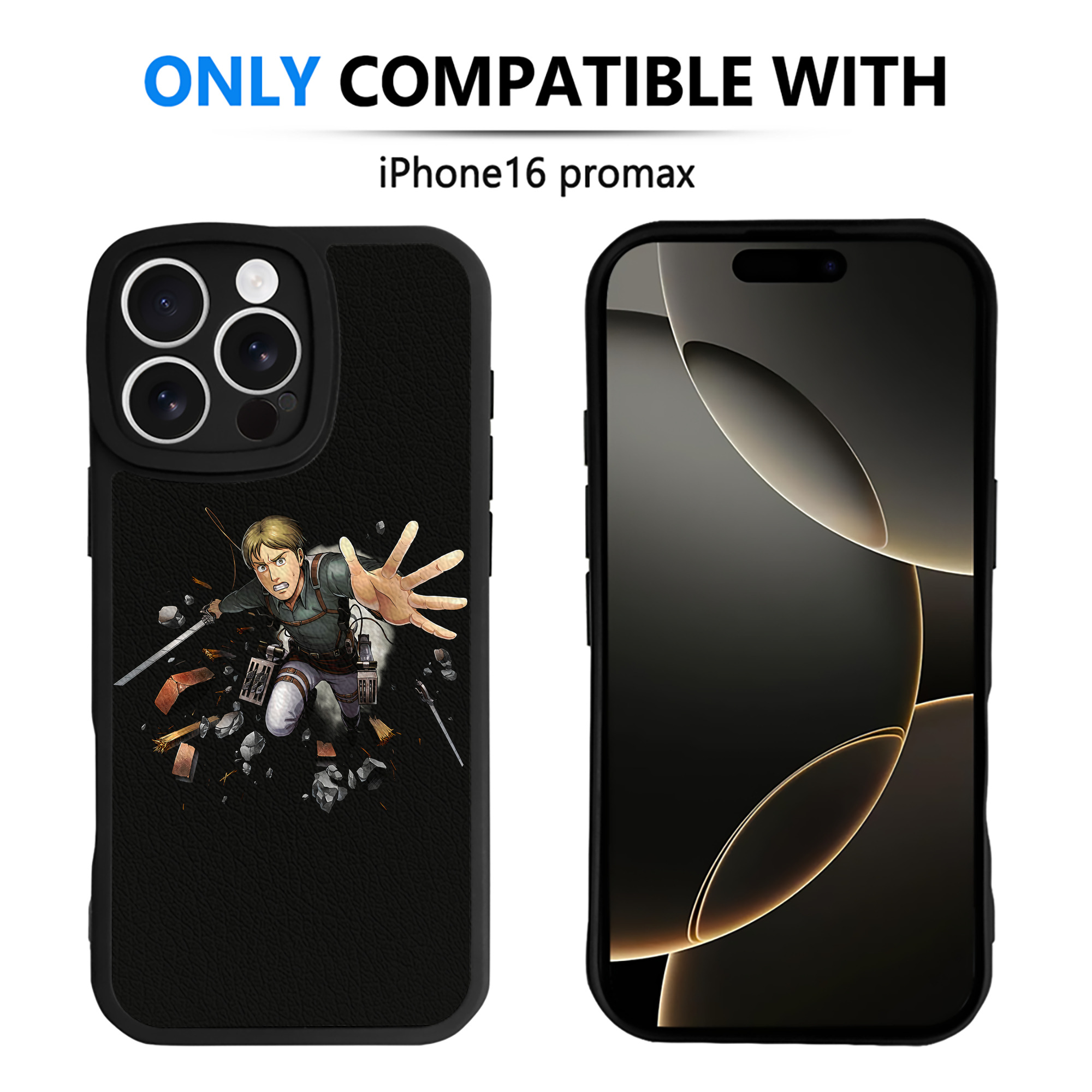 （画像用） 進撃の巨人 Attack on Titan 【iPhone 16シリーズ対応】シリコンスマホケース（レザー調） 材質：シリコン